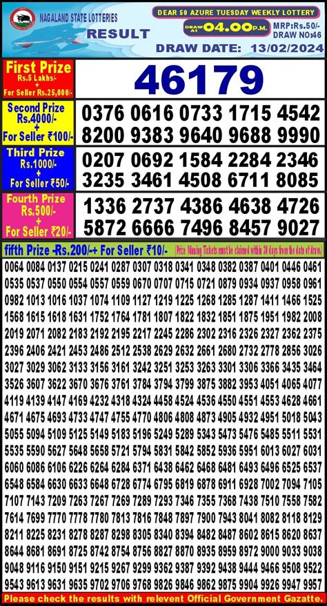 dear 50 azure tuesday weekly lottery